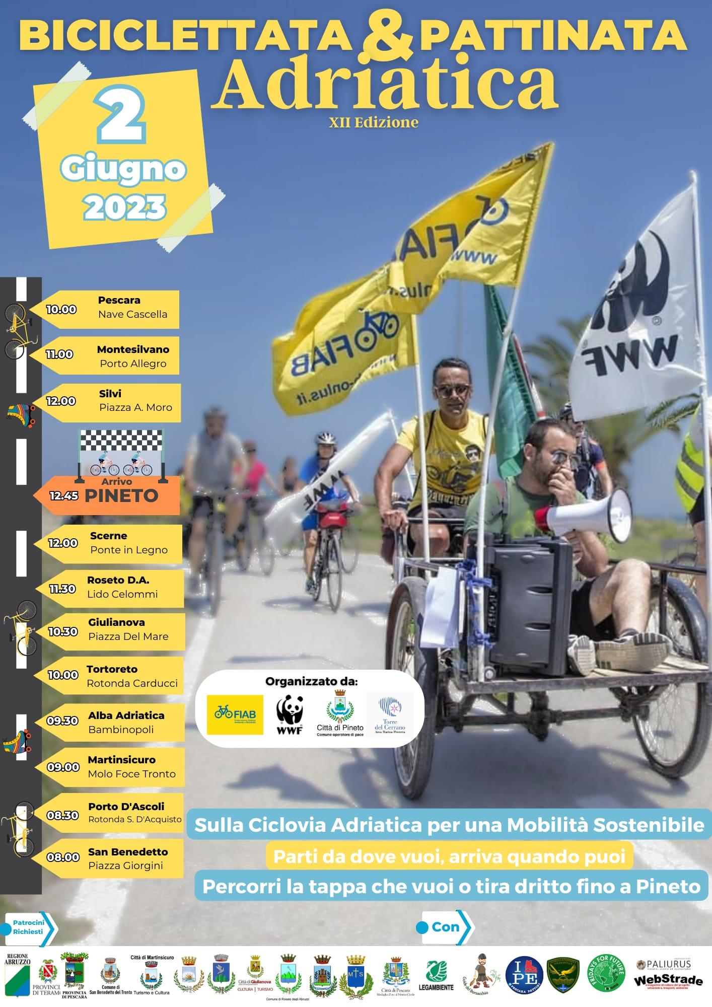 Biciclettata & Pattinata Adriatica edizione 2023 – Annuale – 2 e 3 Giugno – PPUG